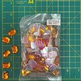 CLOSEOUT! Golden Orange Acrylic Stones (sold per pack), A35
