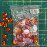 CLOSEOUT! Orange Acrylic Stones (sold per pack), A18