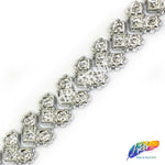 5/8" Silver Arrow Plastic Stud Trim w/ Rhinestones, PST-045