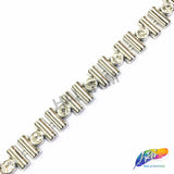 1/2" Rectangle Plastic Stud Trim w/ Rhinestones, PST-047