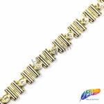 1/2" Rectangle Plastic Stud Trim w/ Rhinestones, PST-047