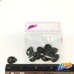 Black Glitter Resin Stones, YF02