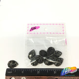 Black Glitter Resin Stones, YF02