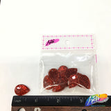 Red Glitter Resin Stones, YF06