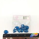 Blue Glitter Resin Stones, YF07