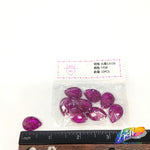 Fuchsia Glitter Resin Stones, YF08