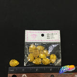 Yellow Glitter Resin Stones, YF44