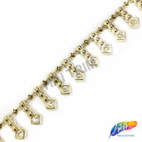 3/4" Dangling Arrow Plastic Stud Trim w/ Rhinestones, PST-049