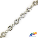 5/8" Round Plastic Stud Trim w/ Rhinestones, PST-055