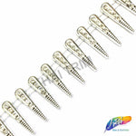 1 1/8" Dangling Spike Plastic Stud Trim w/ Rhinestones, PST-059