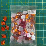 CLOSEOUT! Orange Acrylic Stones (sold per pack), A18