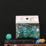 Teal Glitter Resin Stones, YF22