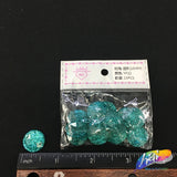 Teal Glitter Resin Stones, YF22