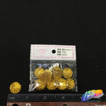 Yellow Glitter Resin Stones, YF44