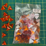 CLOSEOUT! Orange Acrylic Stones (sold per pack), A18