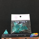 Teal Glitter Resin Stones, YF22