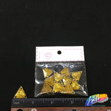 Yellow Glitter Resin Stones, YF44