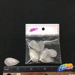 Silver Glitter Resin Stones, YF01