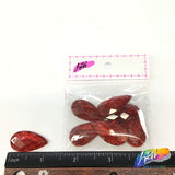 Red Glitter Resin Stones, YF06