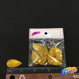 Yellow Glitter Resin Stones, YF44