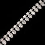 7/8” Teardrop Rhinestone Plastic Stud Trim, PST-070