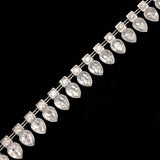 7/8” Teardrop Rhinestone Plastic Stud Trim, PST-070