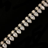 7/8” Teardrop Rhinestone Plastic Stud Trim, PST-070