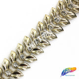 1" Wing Plastic Stud Trim w/ Rhinestones, PST-069