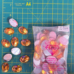 CLOSEOUT! Golden Orange Acrylic Stones (sold per pack), A35