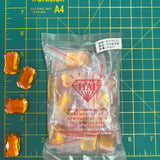 CLOSEOUT! Golden Orange Acrylic Stones (sold per pack), A35