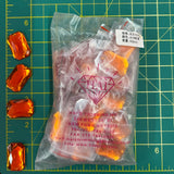 CLOSEOUT! Orange Acrylic Stones (sold per pack), A18