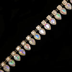 7/8” Teardrop Rhinestone Plastic Stud Trim, PST-070