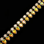 7/8” Teardrop Rhinestone Plastic Stud Trim, PST-070