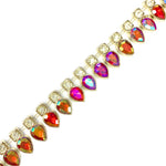 7/8” Teardrop Rhinestone Plastic Stud Trim, PST-070