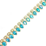 7/8” Teardrop Rhinestone Plastic Stud Trim, PST-070