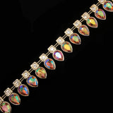 7/8” Teardrop Rhinestone Plastic Stud Trim, PST-070