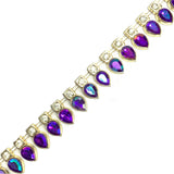 7/8” Teardrop Rhinestone Plastic Stud Trim, PST-070