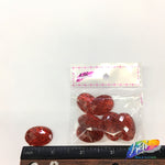 Red Glitter Resin Stones, YF06