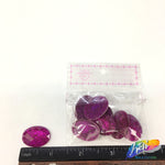 Fuchsia Glitter Resin Stones, YF08