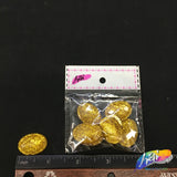 Yellow Glitter Resin Stones, YF44