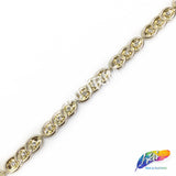 1/2" Spiral Plastic Stud Trim w/ Rhinestones, PST-010