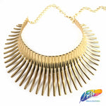 Gold Metal Choker Necklace - Style G
