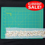CLOSEOUT! 5 yards Antique Shell Beaded Trim on White Mesh , COT-004