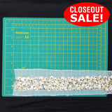 CLOSEOUT! 5 yards Antique Shell Beaded Trim on White Mesh , COT-004