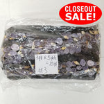 CLOSEOUT! 5 yards Natural Dyed Shell Beaded Trim on Black Mesh , COT-005