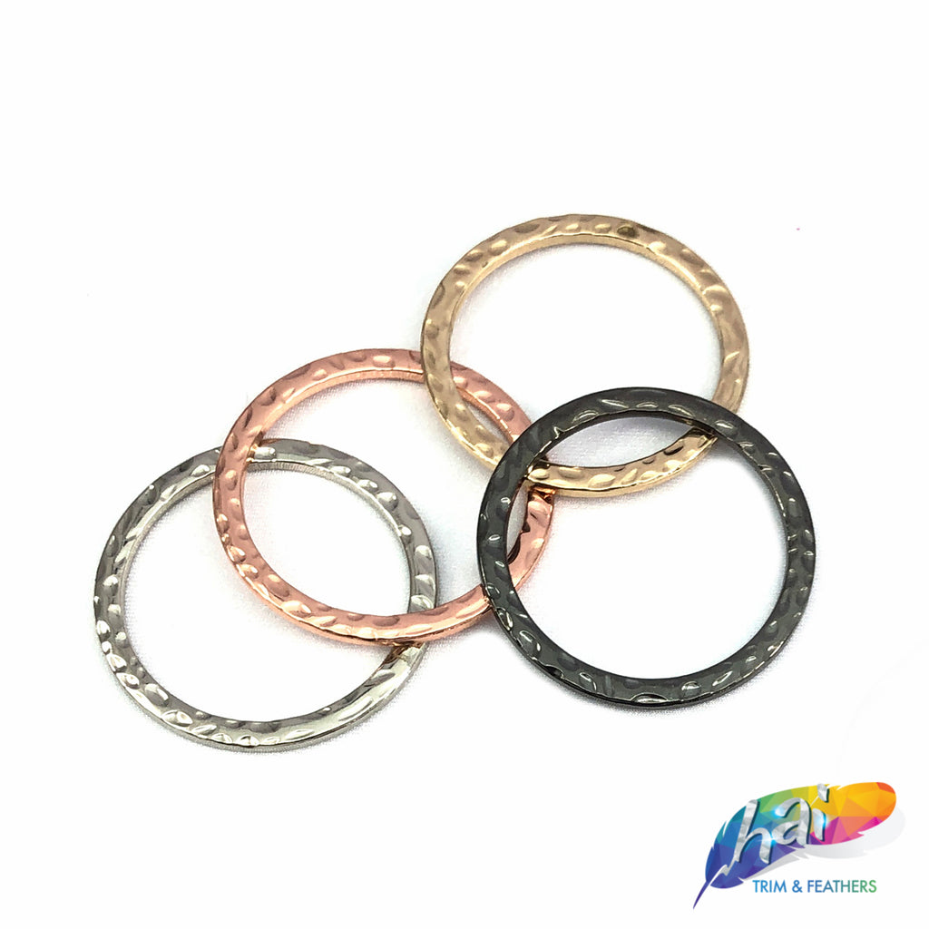 1 1/2 Flat Metal Carved O Rings – Hai Trim & Feathers
