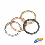 1 1/2" Flat Metal Carved O Rings