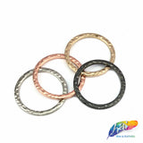 1 1/2" Flat Metal Carved O Rings