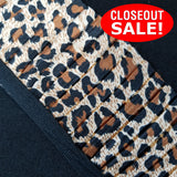 CLOSEOUT! 5 yards Leopard Print Pleated Trim , COT-050