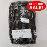 CLOSEOUT! 13 yards Gold Coins Sequins Trim on Black Mesh , COT-037